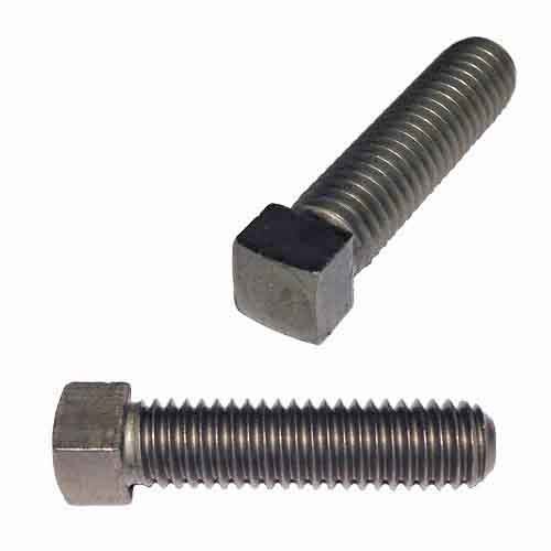 SQSS1147 1-1/4"-7 X 7" Square Head Set Screw, Cup Point, Coarse, Case Hardened, Plain